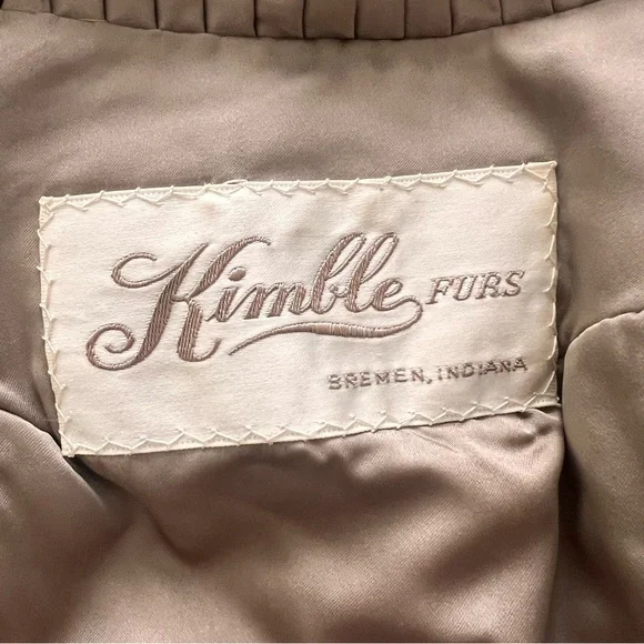 Luxury Kimble Furs Genuine Mink Fur Brown Crop Short Coat, Mint Vintage Size M